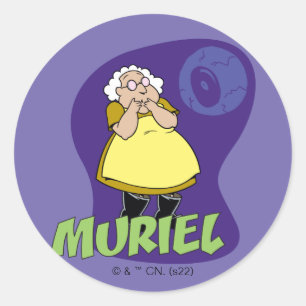 Courage the Cowardly Dog   Muriel Graphic Classic Round Sticker
