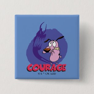 Courage the Cowardly Dog Shadow Graphic 15 Cm Square Badge