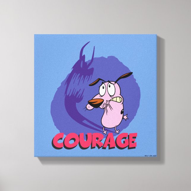 Courage the Cowardly Dog | Shadow Graphic Canvas Print (Front)