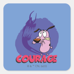 Courage the Cowardly Dog   Shadow Graphic Square Sticker