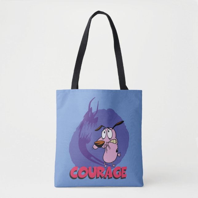 Courage the Cowardly Dog | Shadow Graphic Tote Bag (Front)