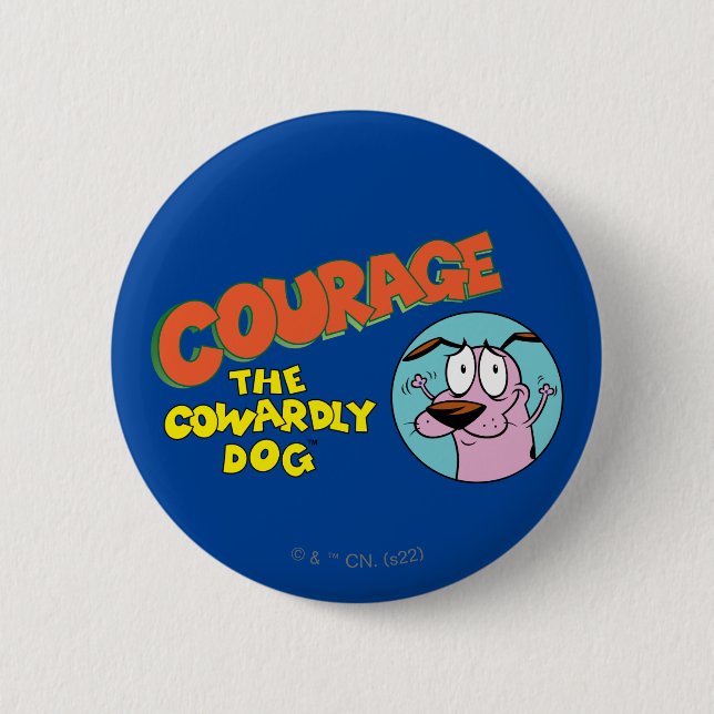 Courage the Cowardly Dog | Show Logo 6 Cm Round Badge (Front)