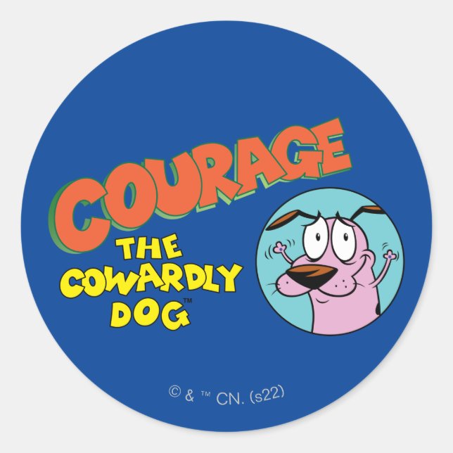 Courage the Cowardly Dog | Show Logo Classic Round Sticker (Front)