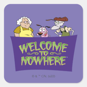 Courage the Cowardly Dog   Welcome To Nowhere Square Sticker