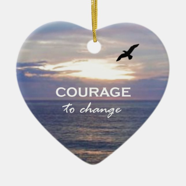 Courage To Change Ceramic Tree Decoration (Front)
