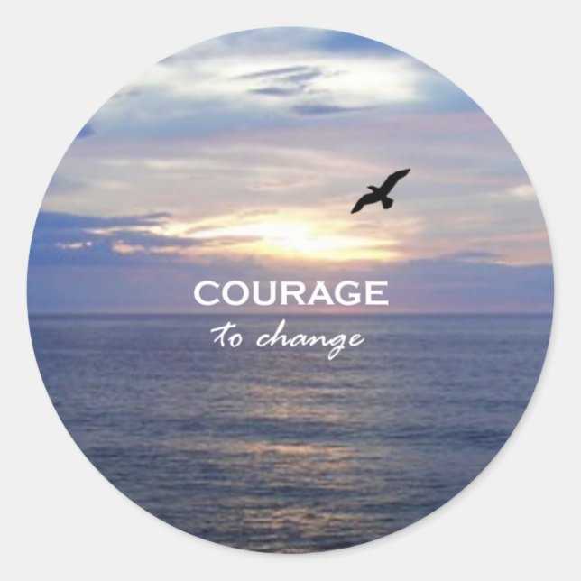 Courage to Change Classic Round Sticker (Front)