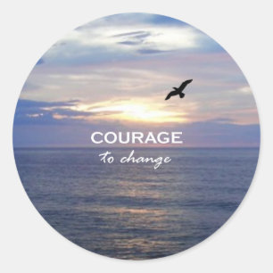 Courage to Change Classic Round Sticker