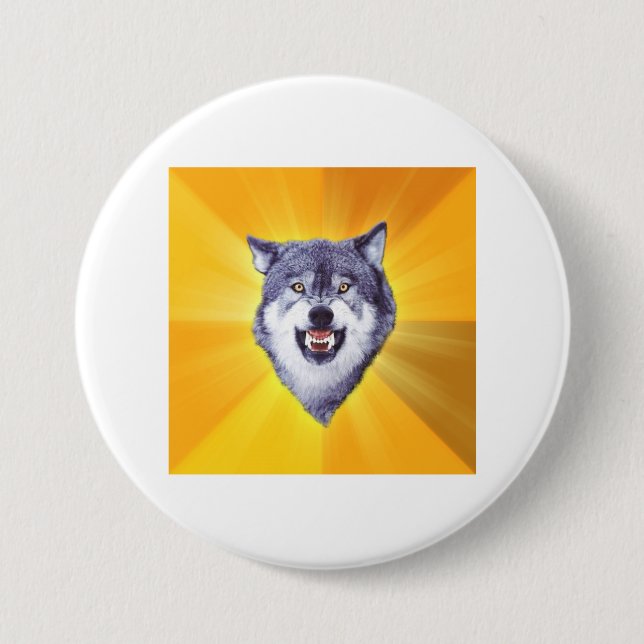 Courage Wolf 7.5 Cm Round Badge (Front)
