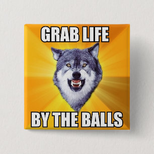 Courage Wolf Button