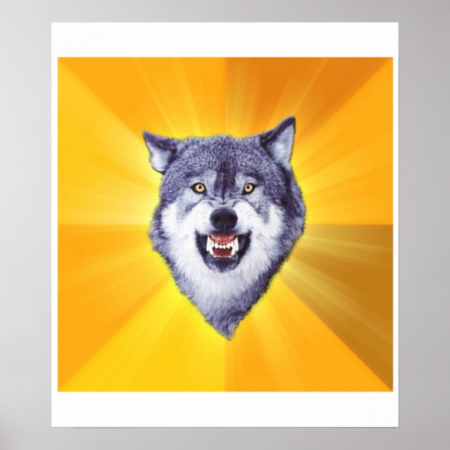 Courage Wolf Poster (Front)
