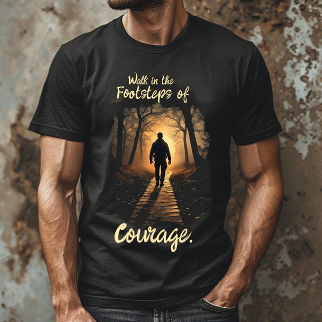 Courageous Faith Quote Tee | Spiritual Motivation  (Creator Uploaded)