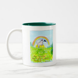 Courageous Heart Anarchist Goat Two-Tone Coffee Mug