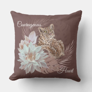 Courageous Heart/Brave Heart Leopard Pillow