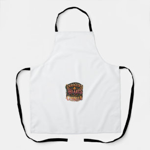 Courageous Hearts Conquer – Inspirational Typograp Apron