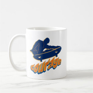 Courageous Skater Jumping Coffee Mug