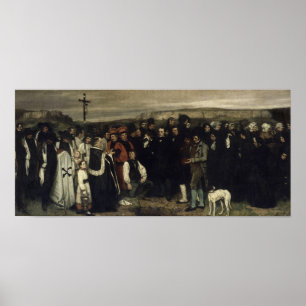 Courbet - A Burial At Ornans Poster