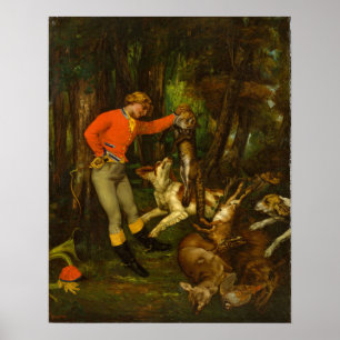 Courbet - After The Hunt Poster