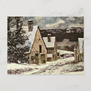 Courbet - Village Street in Winter Postcard