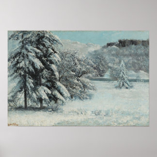 Courbet - Winter Landscape Poster