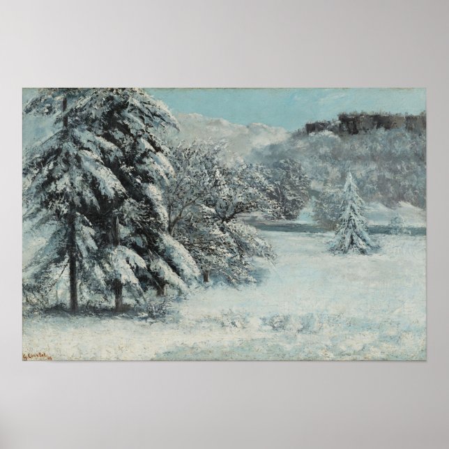 Courbet - Winter Landscape Poster (Front)