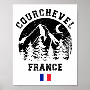 Courchevel France Alps Ski Resort Alpine Skiing Fr Poster