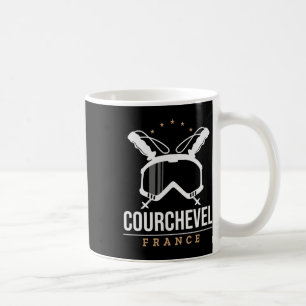 Courchevel France Ski Resort Vintage Skiing Snowbo Coffee Mug