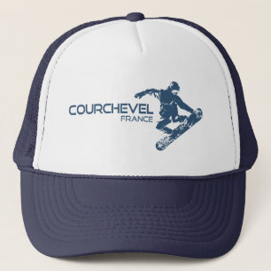 Courchevel France Snowboarder Trucker Hat