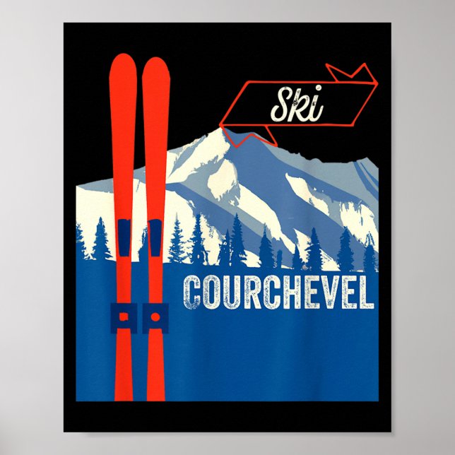 Courchevel ski - courchevel mountain skiing  poster (Front)