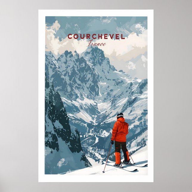 Courchevel Ski Poster 1 (Front)