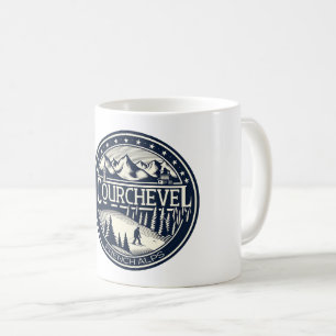 Courchevel ski resort in the french alps gifts coffee mug