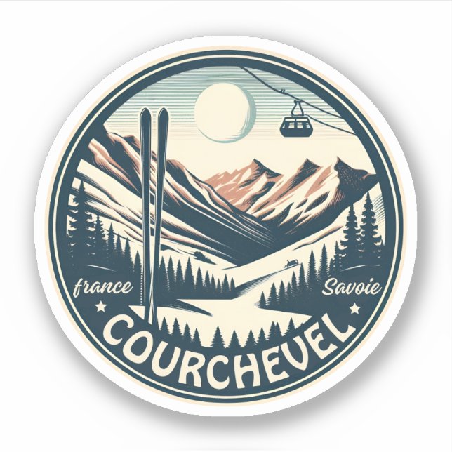 Courchevel ski resort in the french alps gifts Sti (Front)