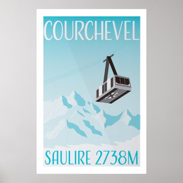 Courchevel Ski Resort Print Poster (Front)
