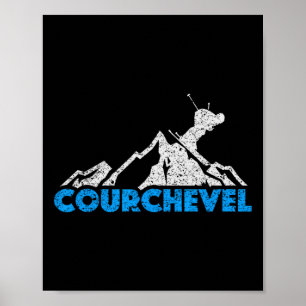 Courchevel Skiing Snowboarding France Resort Distr Poster