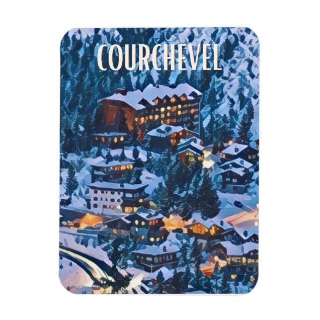 Courchevel Station de ski  Magnet (Vertical)