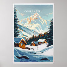 Courchevel Travel Poster France Courchevel Travel