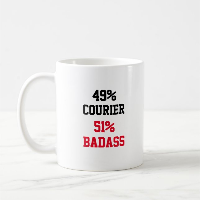 Courier Badass Coffee Mug (Left)