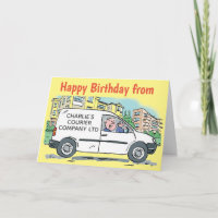Courier Business with Name on Company Van Card