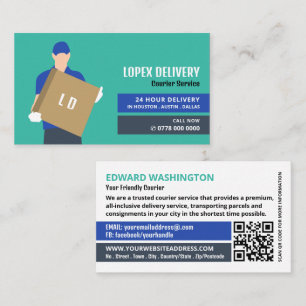 Courier Delivery Guy, Courier Service Business Card