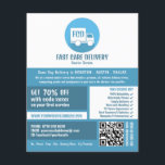 Courier Delivery Logo, Courier Service Advertising Flyer<br><div class="desc">Courier Delivery Logo,  Courier Service Advertising Flyer by The Business Card Store.</div>