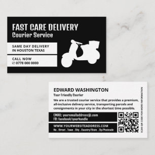 Courier Moped Design, Courier Service Business Card