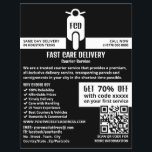 Courier Moped Logo, Courier Service Advertising Flyer<br><div class="desc">Courier Moped Logo,  Courier Service Advertising Flyer by The Business Card Store.</div>