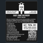 Courier Moped Logo, Courier Service Advertising Flyer<br><div class="desc">Courier Moped Logo,  Courier Service Advertising Flyer by The Business Card Store.</div>