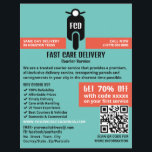 Courier Moped Logo, Courier Service Advertising Flyer<br><div class="desc">Courier Moped Logo,  Courier Service Advertising Flyer by The Business Card Store.</div>