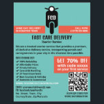 Courier Moped Logo, Courier Service Advertising Flyer<br><div class="desc">Courier Moped Logo,  Courier Service Advertising Flyer by The Business Card Store.</div>