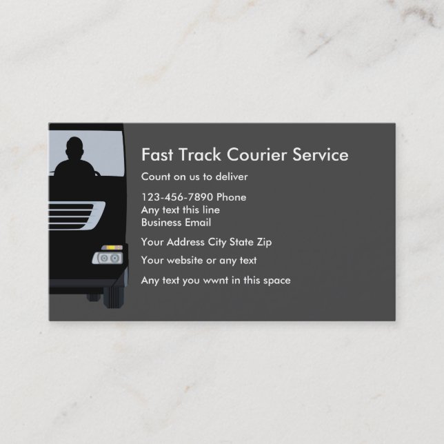Courier Service Business acards Card (Front)
