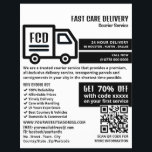 Courier Truck Logo, Courier Service Advertising Flyer<br><div class="desc">Courier Truck Logo,  Courier Service Advertising Flyer by The Business Card Store.</div>