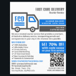 Courier Truck Logo, Courier Service Advertising Flyer<br><div class="desc">Courier Truck Logo,  Courier Service Advertising Flyer by The Business Card Store.</div>
