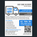 Courier Truck Logo, Courier Service Advertising Flyer<br><div class="desc">Courier Truck Logo,  Courier Service Advertising Flyer by The Business Card Store.</div>