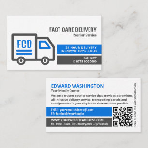 Courier Truck Logo, Courier Service Business Card