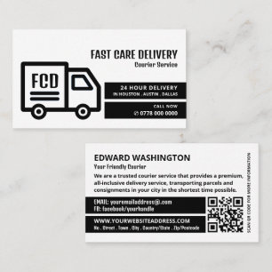 Courier Truck Logo, Courier Service Business Card